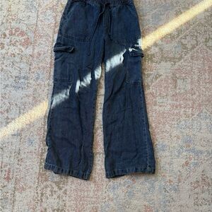 Neuflora Dark Wash Cargo Pants